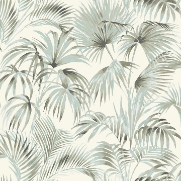 Picture of Manaus Aqua Palm Frond Wallpaper