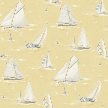 Picture of Leeward Yellow Sailboat Wallpaper