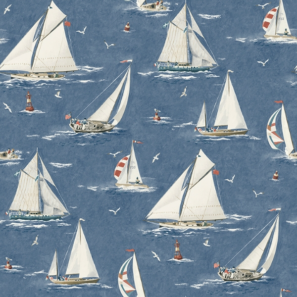 Picture of Leeward Navy Sailboat Wallpaper
