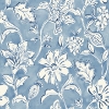 Picture of Plumeria Blue Floral Trail Wallpaper