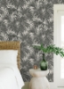 Picture of Black & White Cassava Palm Peel and Stick Wallpaper