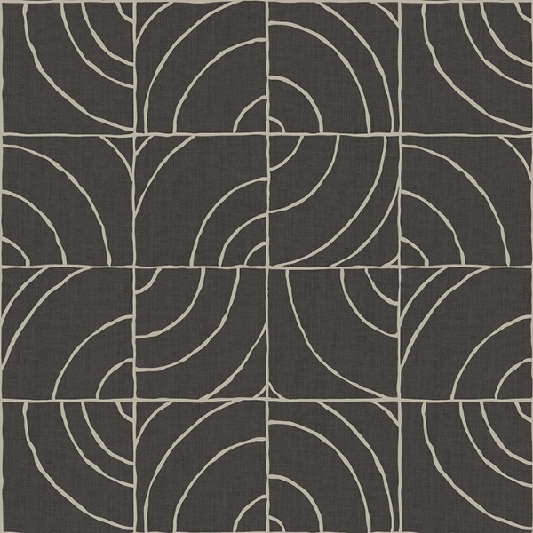 Picture of Charcoal Batik Blok Peel and Stick Wallpaper