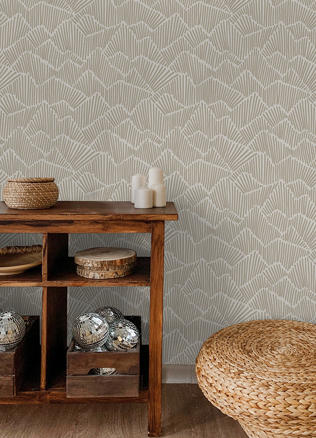 ESS6027 - Beige Ridge & Valley Peel and Stick Wallpaper - by Egypt