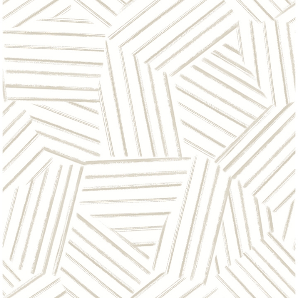 Picture of Helene Taupe Geometric Lines Wallpaper