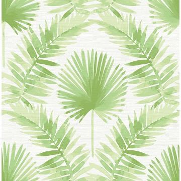 Picture of Calla Green Painted Palm Wallpaper