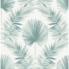 Picture of Calla Teal Painted Palm Wallpaper