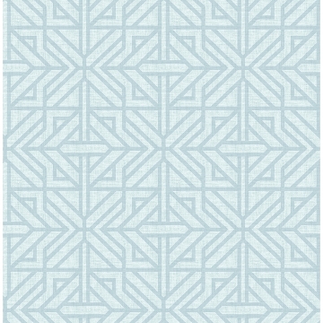 Picture of Hesper Sky Blue Geometric Wallpaper