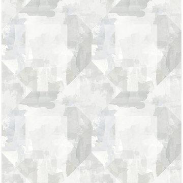 Picture of Perrin Light Grey Gem Geometric Wallpaper