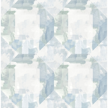 Picture of Perrin Blue Gem Geometric Wallpaper