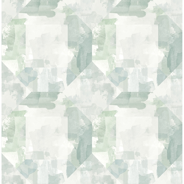 Picture of Perrin Sea Green Gem Geometric Wallpaper