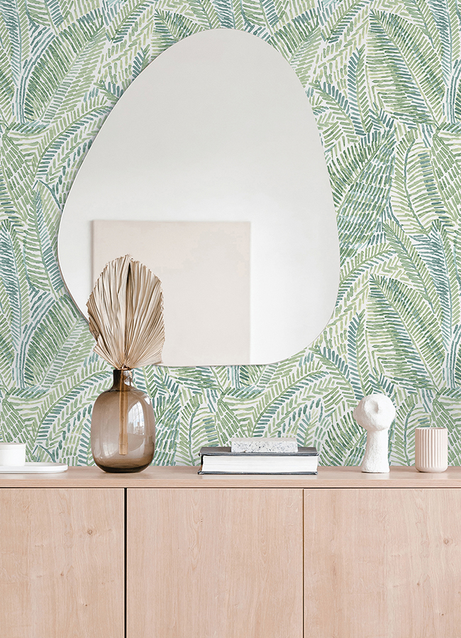 412126953 Fildia Green Botanical Wallpaper by AStreet Prints