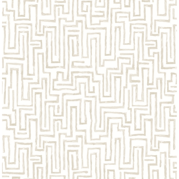 Picture of Ramble Taupe Geometric Wallpaper