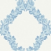 Picture of Sky Blue Wreath Peel and Stick Wallpaper