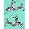 Picture of Aqua Zebra Safari Peel and Stick Wallpaper