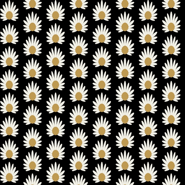 Picture of Black Fleur Peel and Stick Wallpaper