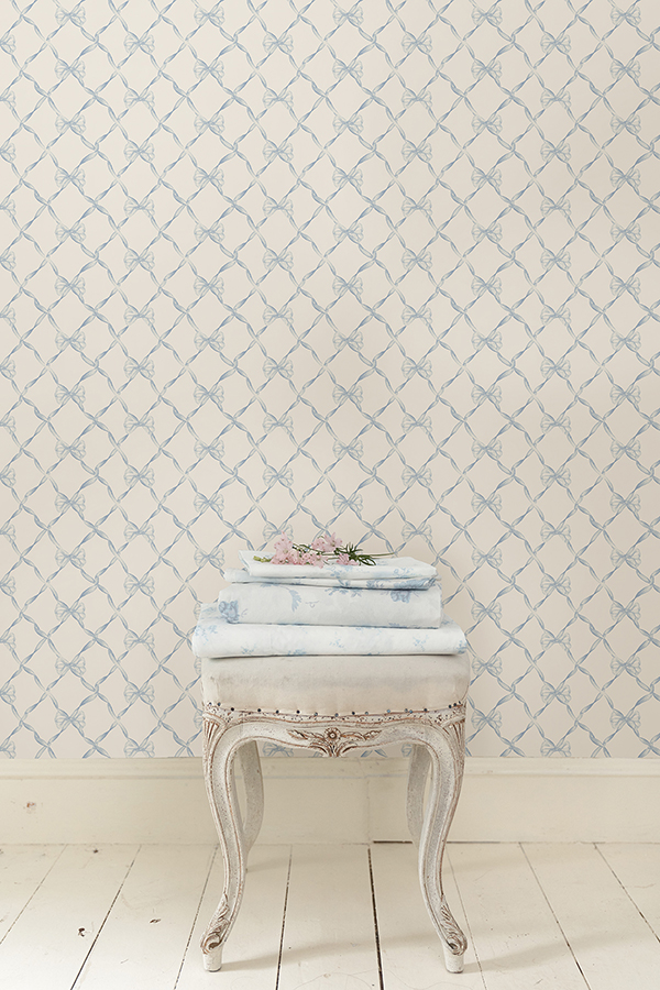 LFS5013 Dreamy Sky Baby Bow Peel and Stick Wallpaper by LoveShackFancy