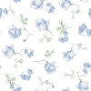 Picture of French Blue Ribbon Rosa Peel and Stick Wallpaper
