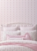 Picture of Dreamy Days Pink Parfait Stripe & Floral Wallpaper
