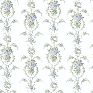 Picture of Rose Cheeks Blye Elysees Floral Cluster Wallpaper