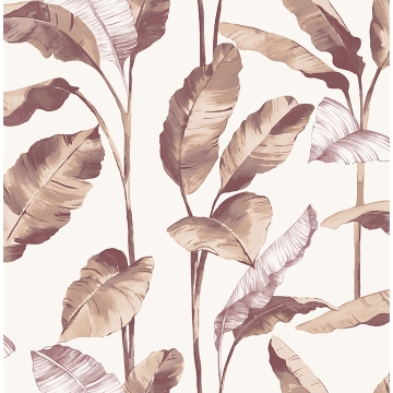 Picture of Mauve Banana Leaf Peel and Stick Wallpaper