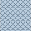 Picture of Blue Deco Wave Peel and Stick Wallpaper