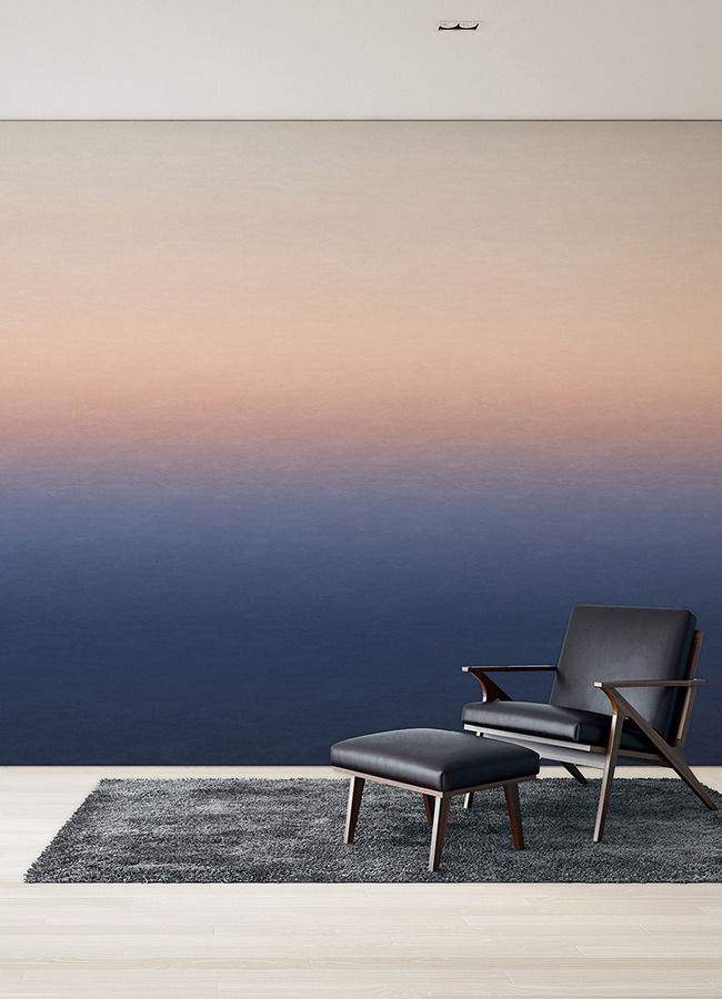 ASTM5044 - Sunrise Orange & Blue Ombre Wall Mural - by Katie Hunt x A