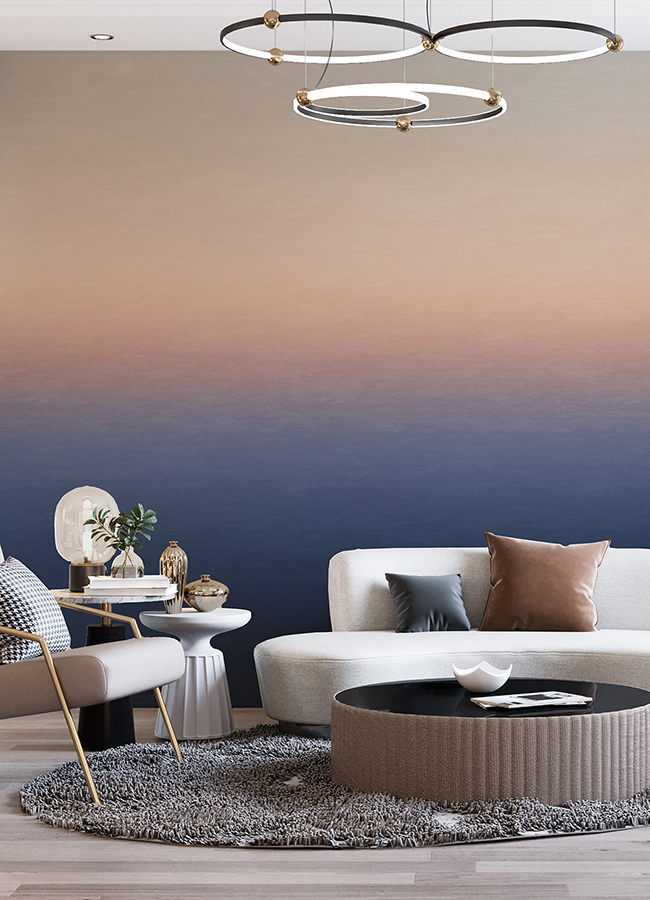 ASTM5044 - Sunrise Orange & Blue Ombre Wall Mural - by Katie Hunt x A