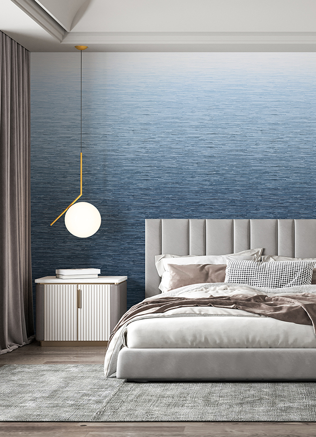 ASTM5046 Into the Deep Dark Blue Ombre Wall Mural by Katie Hunt x A