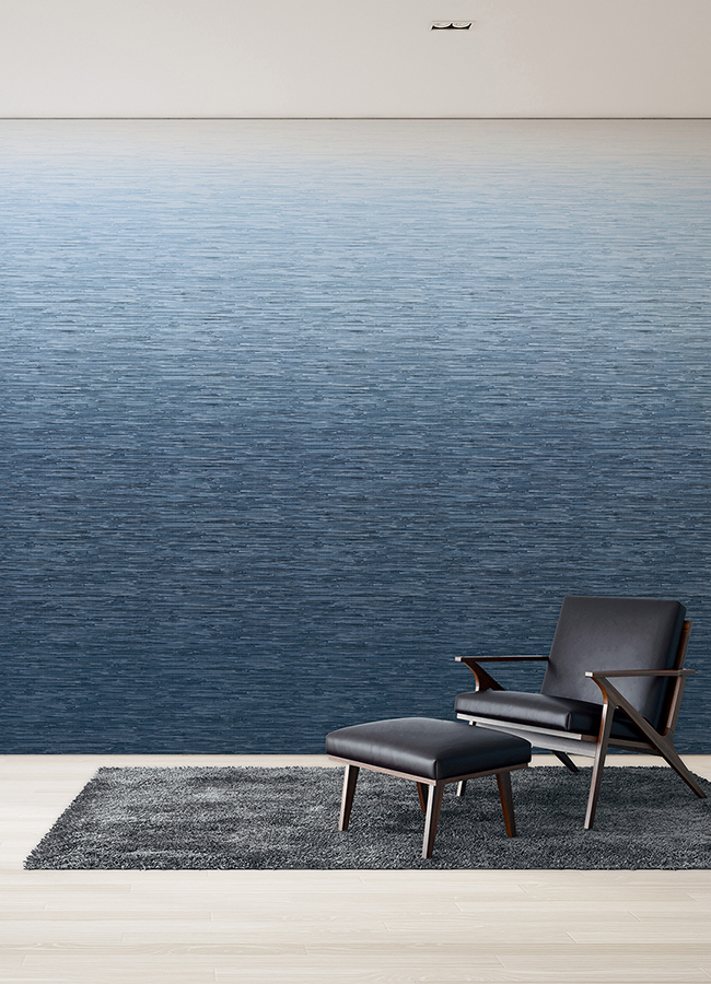 ASTM5046 Into the Deep Dark Blue Ombre Wall Mural by Katie Hunt x A