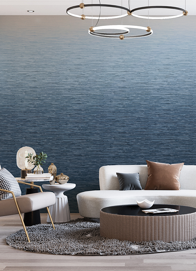 ASTM5046 Into the Deep Dark Blue Ombre Wall Mural by Katie Hunt x A