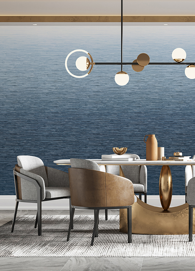 ASTM5046 Into the Deep Dark Blue Ombre Wall Mural by Katie Hunt x A