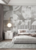 Picture of Brushstrokes Dove Grey Wall Mural