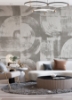 Picture of Brushstrokes Dove Grey Wall Mural