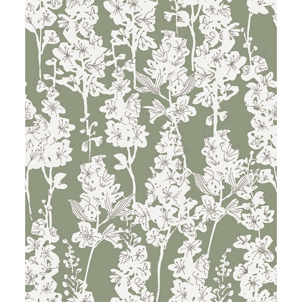 Picture of Sage Larkspur Peel and Stick Wallpaper