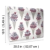 Picture of Pink Floral Ice Cream Peel and Stick Wallpaper