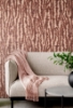 Picture of Hartmann Burgundy Stripe Texture Wallpaper