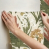 Picture of Linen & Olive Blooming Villa Peel and Stick Wallpaper