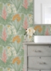 Picture of Jade & Pink Blooming Villa Peel and Stick Wallpaper