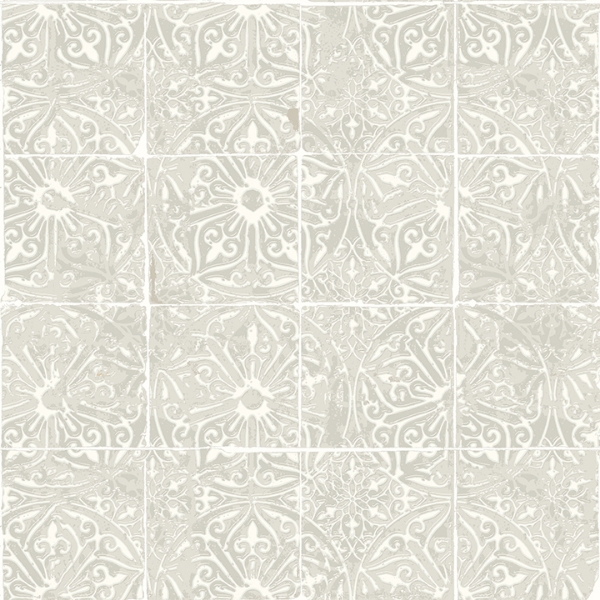 Picture of Grey Provincial Tile Peel and Stick Wallpaper