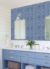 Picture of Cobalt Sea Provincial Tile Peel and Stick Wallpaper
