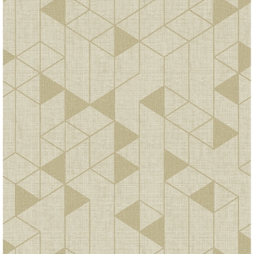 Picture of Fairbank Gold Linen Geometric Wallpaper by Scott Living