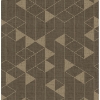Picture of Fairbank Chocolate Linen Geometric Wallpaper by Scott Living