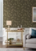 Picture of Fairbank Chocolate Linen Geometric Wallpaper by Scott Living