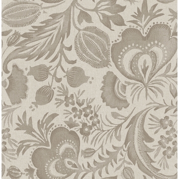 Picture of Culver Light Brown Jacobean Wallpaper by Scott Living