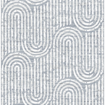 Picture of Trippet Blue Zen Waves Wallpaper by Scott Living