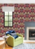 Picture of Mandeville Raspberry Tropical Paradise Wallpaper by Scott Living