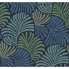 Picture of Trousdale Navy Fanning Flora Wallpaper by Scott Living
