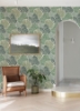 Picture of Trousdale Green Fanning Flora Wallpaper by Scott Living