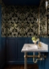 Picture of Getty Black Jungle Damask Wallpaper by Scott Living