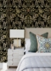 Picture of Getty Black Jungle Damask Wallpaper by Scott Living